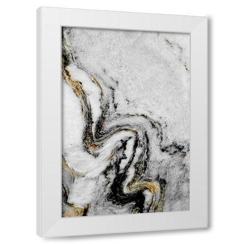 Black And Gold White Modern Wood Framed Art Print by Phillip, Jamie