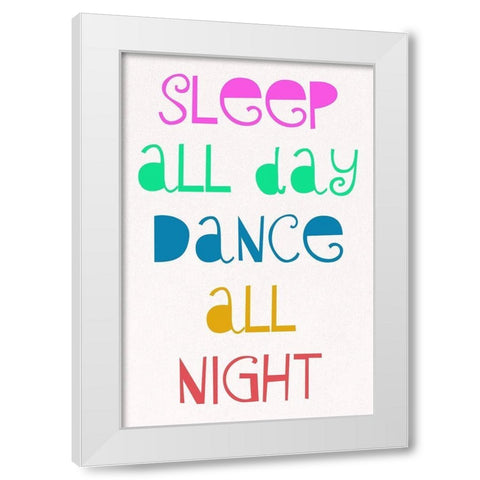 Sleep White Modern Wood Framed Art Print by Phillip, Jamie