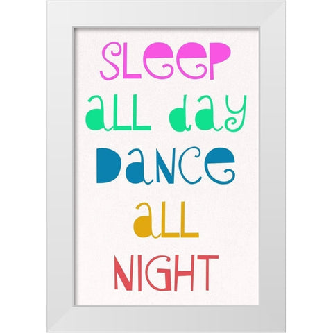 Sleep White Modern Wood Framed Art Print by Phillip, Jamie