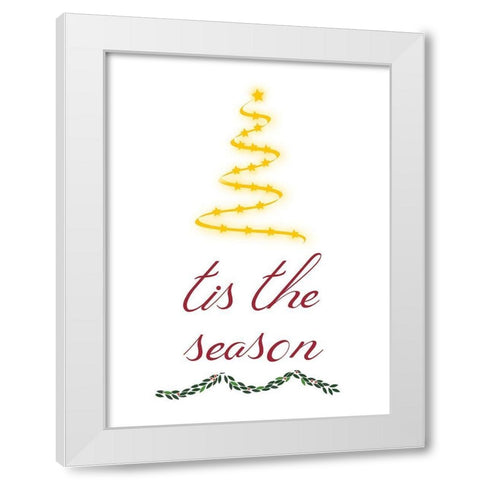 Tis The Season White Modern Wood Framed Art Print by Phillip, Jamie