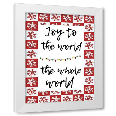 Joy To The World White Modern Wood Framed Art Print by Phillip, Jamie
