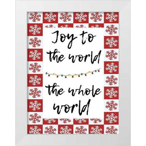 Joy To The World White Modern Wood Framed Art Print by Phillip, Jamie