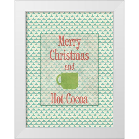 Christmas Cocoa White Modern Wood Framed Art Print by Phillip, Jamie