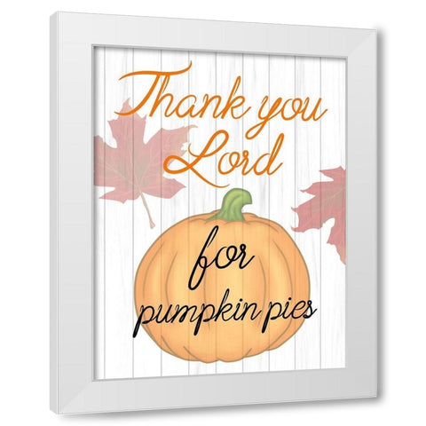 Pumpkin Pie White Modern Wood Framed Art Print by Phillip, Jamie