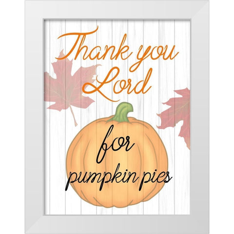 Pumpkin Pie White Modern Wood Framed Art Print by Phillip, Jamie