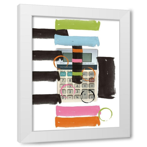 Add Up White Modern Wood Framed Art Print by Phillip, Jamie