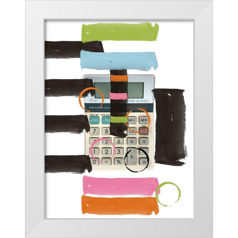 Add Up White Modern Wood Framed Art Print by Phillip, Jamie