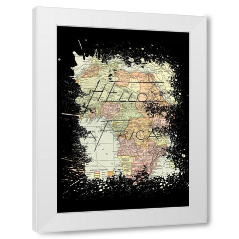 Africa White Modern Wood Framed Art Print by Phillip, Jamie