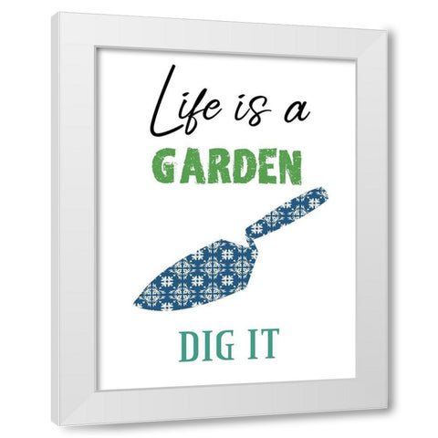 Garden White Modern Wood Framed Art Print by Phillip, Jamie