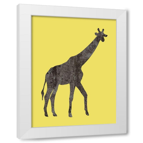 Giraffe White Modern Wood Framed Art Print by Phillip, Jamie