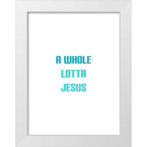Bright Jesus White Modern Wood Framed Art Print by Phillip, Jamie