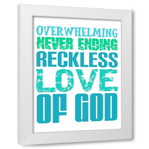 Reckless Love White Modern Wood Framed Art Print by Phillip, Jamie