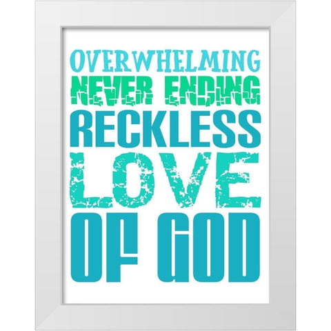 Reckless Love White Modern Wood Framed Art Print by Phillip, Jamie