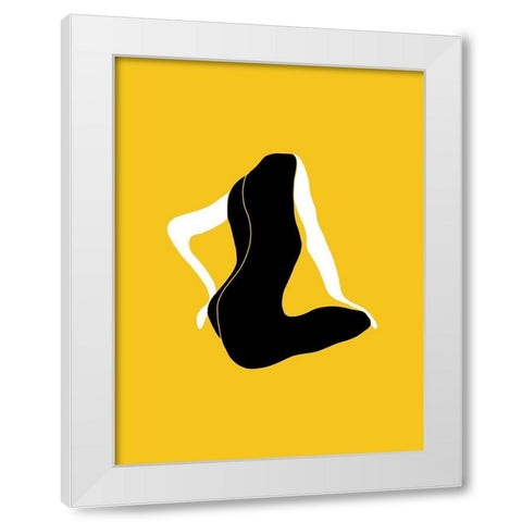 Sultry White Modern Wood Framed Art Print by Phillip, Jamie