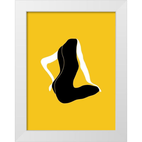 Sultry White Modern Wood Framed Art Print by Phillip, Jamie