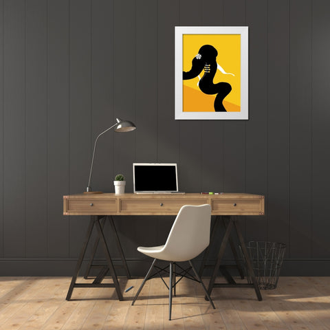 Sultry Lady White Modern Wood Framed Art Print by Phillip, Jamie
