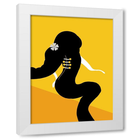 Sultry Lady White Modern Wood Framed Art Print by Phillip, Jamie