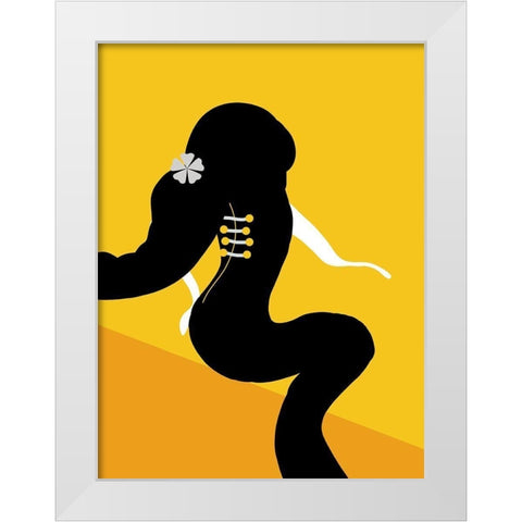 Sultry Lady White Modern Wood Framed Art Print by Phillip, Jamie