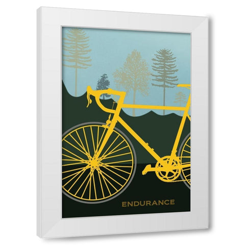 Cross Country White Modern Wood Framed Art Print by Phillip, Jamie