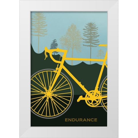 Cross Country White Modern Wood Framed Art Print by Phillip, Jamie