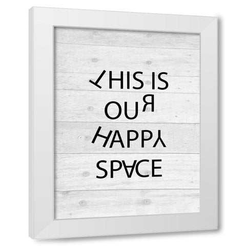 Happy Space White Modern Wood Framed Art Print by Phillip, Jamie