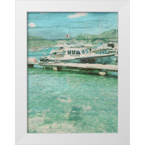 Yatch White Modern Wood Framed Art Print by Phillip, Jamie