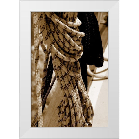 Nautica White Modern Wood Framed Art Print by Phillip, Jamie