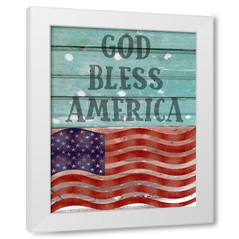 America White Modern Wood Framed Art Print by Phillip, Jamie