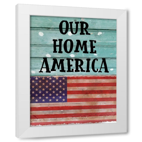 America 2 White Modern Wood Framed Art Print by Phillip, Jamie