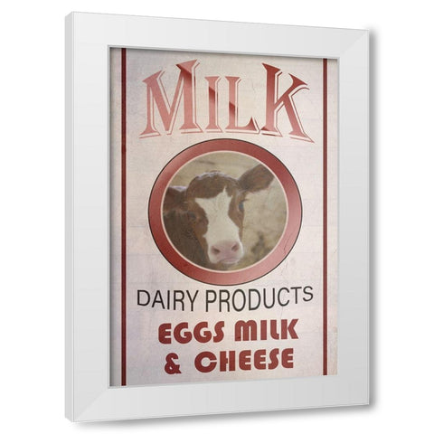 Dairy White Modern Wood Framed Art Print by Phillip, Jamie