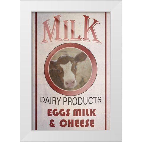 Dairy White Modern Wood Framed Art Print by Phillip, Jamie