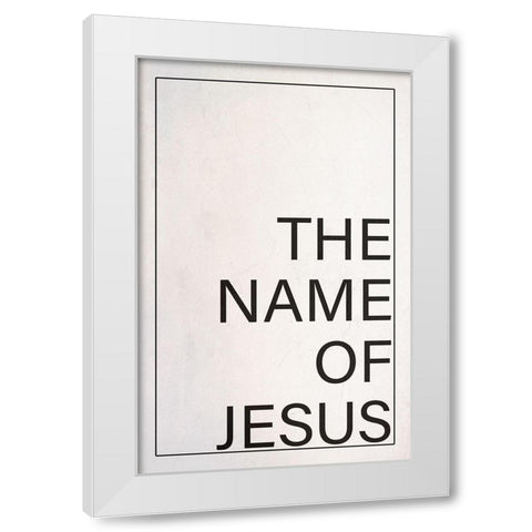Jesus White Modern Wood Framed Art Print by Phillip, Jamie
