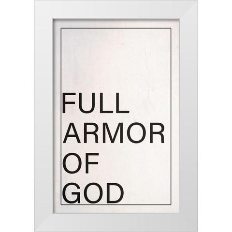 Armor White Modern Wood Framed Art Print by Phillip, Jamie