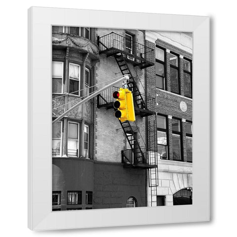Traffic Lights White Modern Wood Framed Art Print by Phillip, Jamie