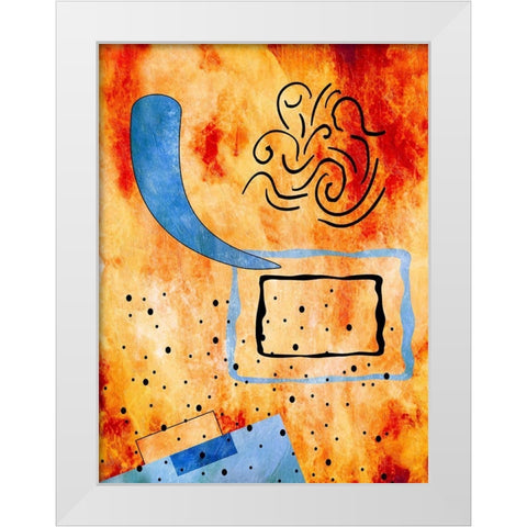 Celestrial Abstract  White Modern Wood Framed Art Print by Phillip, Jamie