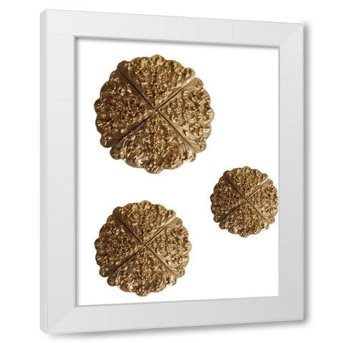 Medalian Gold 2 White Modern Wood Framed Art Print by Phillip, Jamie