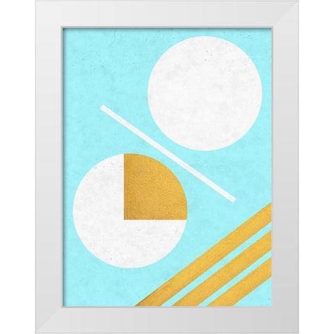 Abstract Geo 4 White Modern Wood Framed Art Print by Phillip, Jamie