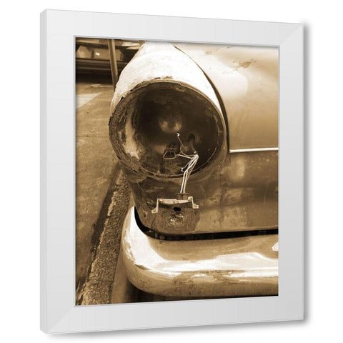 Vintage Benz Car 1 White Modern Wood Framed Art Print by Phillip, Jamie