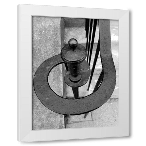 Railing 5 White Modern Wood Framed Art Print by Phillip, Jamie