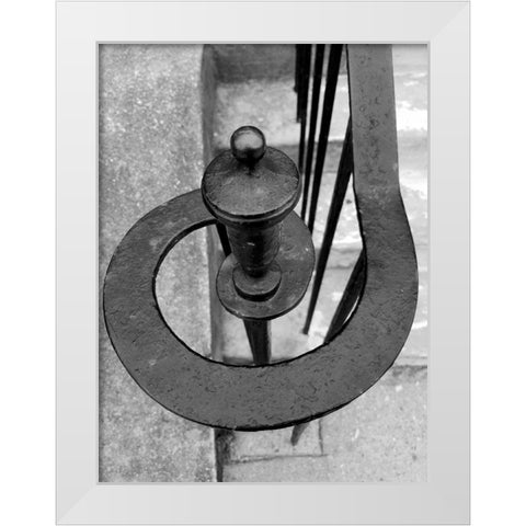 Railing 5 White Modern Wood Framed Art Print by Phillip, Jamie