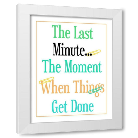 Last Minute White Modern Wood Framed Art Print by Phillip, Jamie