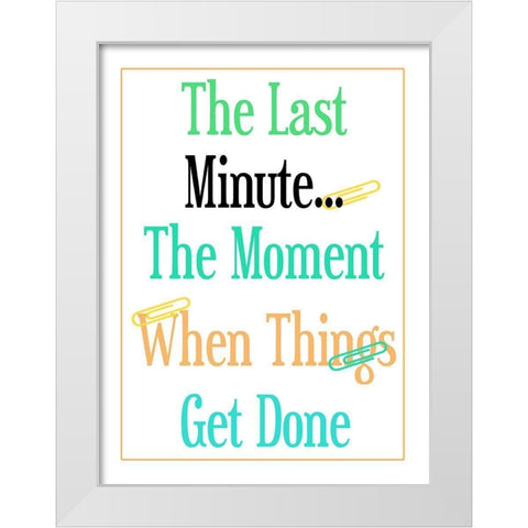 Last Minute White Modern Wood Framed Art Print by Phillip, Jamie
