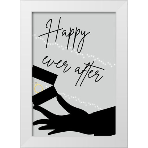 Crazy Love White Modern Wood Framed Art Print by Phillip, Jamie