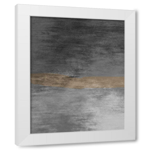 Night And Gold White Modern Wood Framed Art Print by Phillip, Jamie