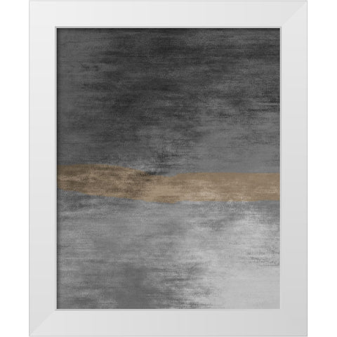 Night And Gold White Modern Wood Framed Art Print by Phillip, Jamie