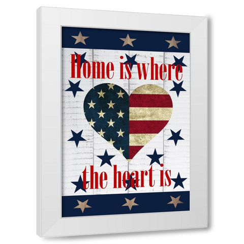 America White Modern Wood Framed Art Print by Phillip, Jamie