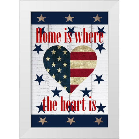 America White Modern Wood Framed Art Print by Phillip, Jamie
