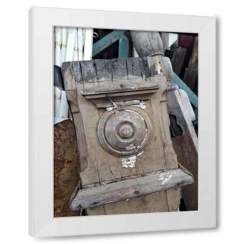 Vintage Wood White Modern Wood Framed Art Print by Phillip, Jamie