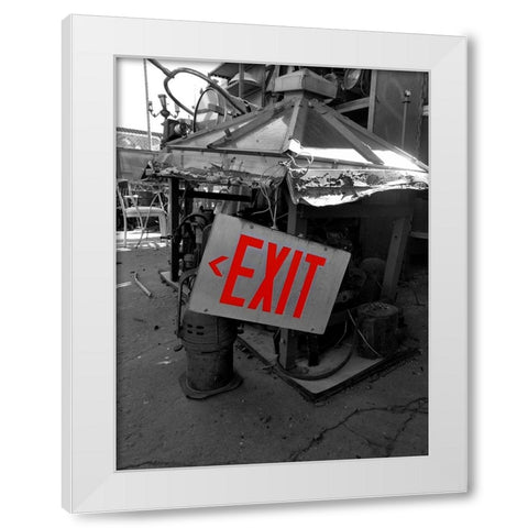 Exit White Modern Wood Framed Art Print by Phillip, Jamie