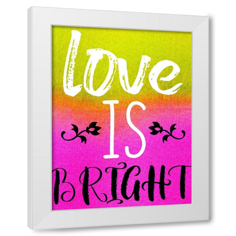 Bright Love White Modern Wood Framed Art Print by Phillip, Jamie